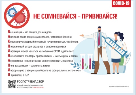 Управление Роспотребнадзора по ростовской области информирует Вас по иммунизации против короновирусной инфекции.